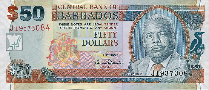 Barbados P.70a 50 Dollars 2007 (1) 
