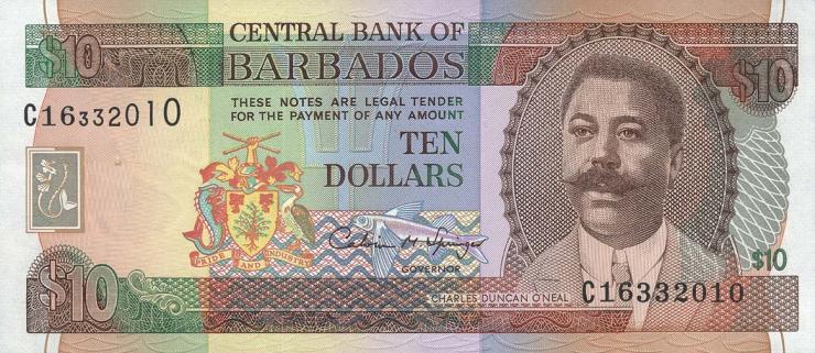 Barbados P.48 10 Dollars (1995) (1) 