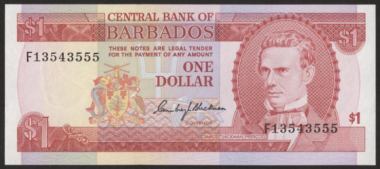 Barbados P.29 1 Dollar (1973) (1) 