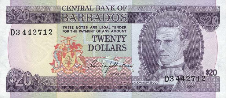 Barbados P.34 20 Dollars (1975) (1) 