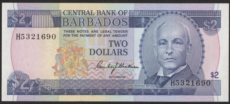 Barbados P.30 2 Dollars (1980) (1) 