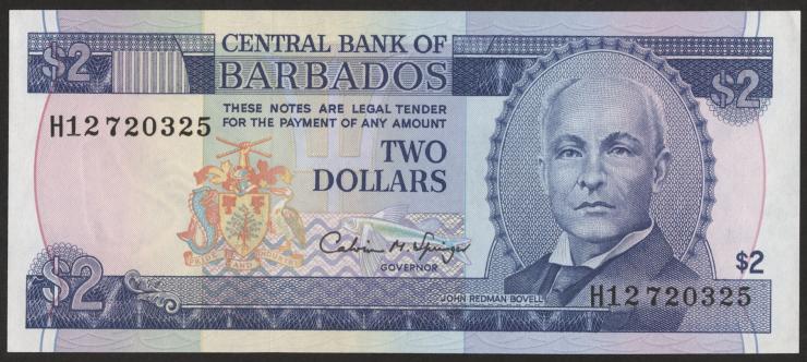 Barbados P.42 2 Dollars (1993) (1) 