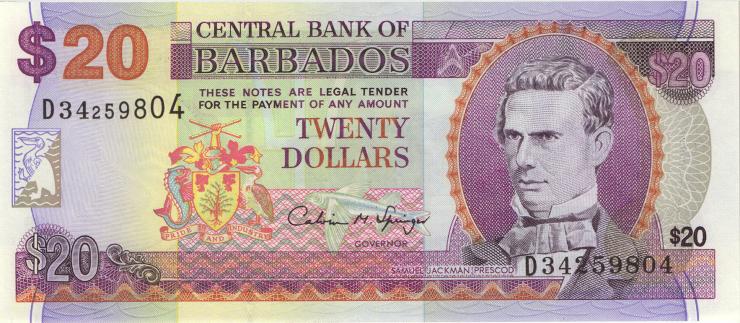 Barbados P.50 20 Dollars (1997) (1) 