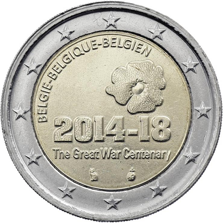 Belgien 2 Euro 2014 100 Jahre 1. Weltkrieg 