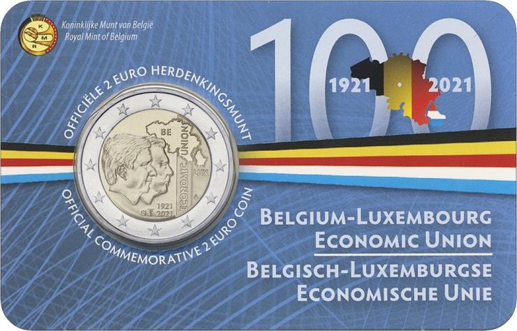 Belgien 2 Euro 2021 Belgisch-Luxemburgische Wirtschaftsunion (fläm.) 