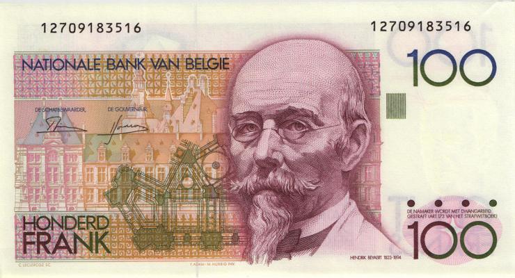 Belgien / Belgium P.142 100 Francs (1962-94) (1/1-) 
