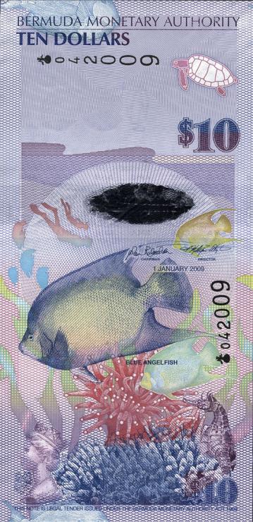 Bermuda P.59a 10 Dollars 2009 (1) 