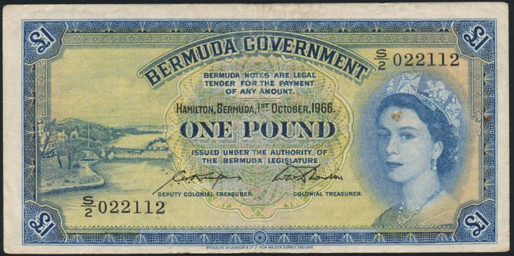 Bermuda P.20d 1 Pound 1966 (3) 