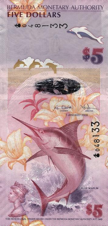 Bermuda P.58 5 Dollars 2009 (1) 