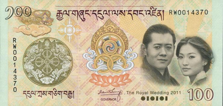 Bhutan P.35 100 Ngultrum 2011 (1) 