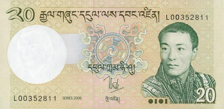 Bhutan P.30a 20 Ngultrum 2006 (1) 