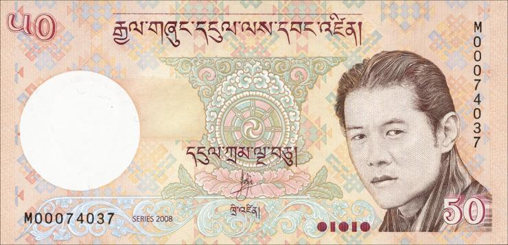 Bhutan P.31a 50 Ngultrum 2008 (1) 