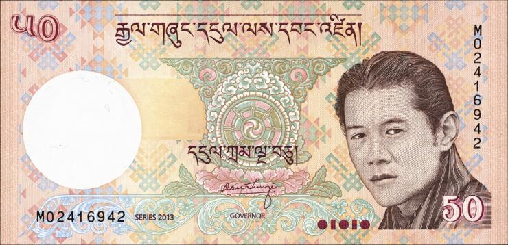 Bhutan P.31b 50 Ngultrum 2013 (1) 