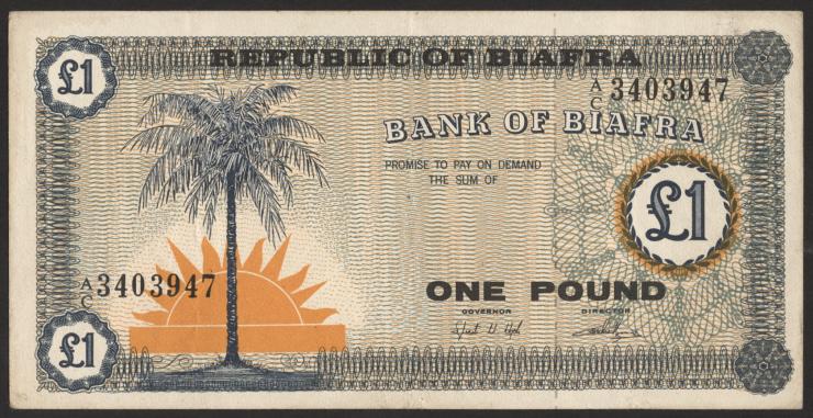 Biafra P.02 1 Pound (1967) (3) 
