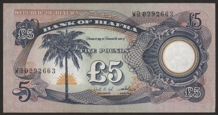 Biafra P.06a 5 Pounds (1968-69) (1/1-) 