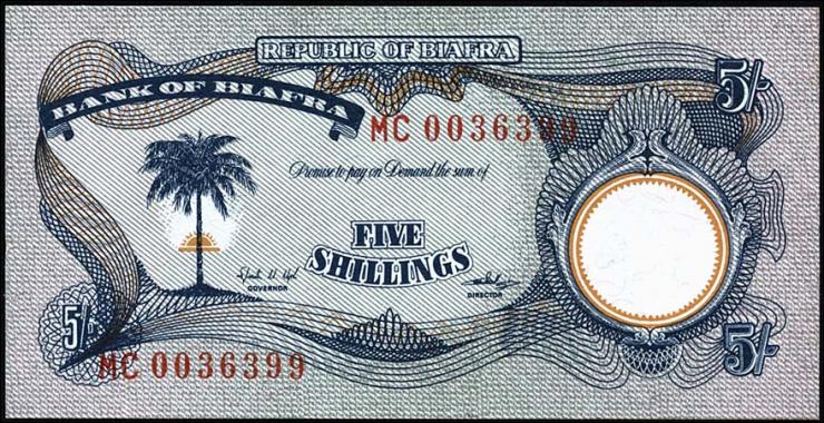 Biafra P.03a 5 Shillings (1968-69) (1) 