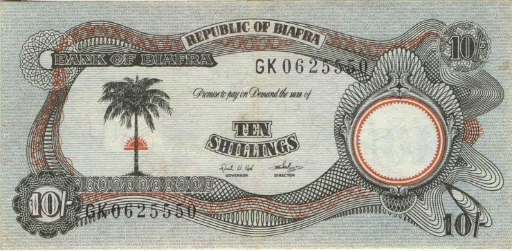 Biafra P.04 10 Shillings (1968-1969) (1) 
