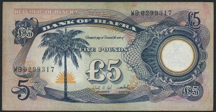 Biafra P.06a 5 Pounds (1968-69) (3) 