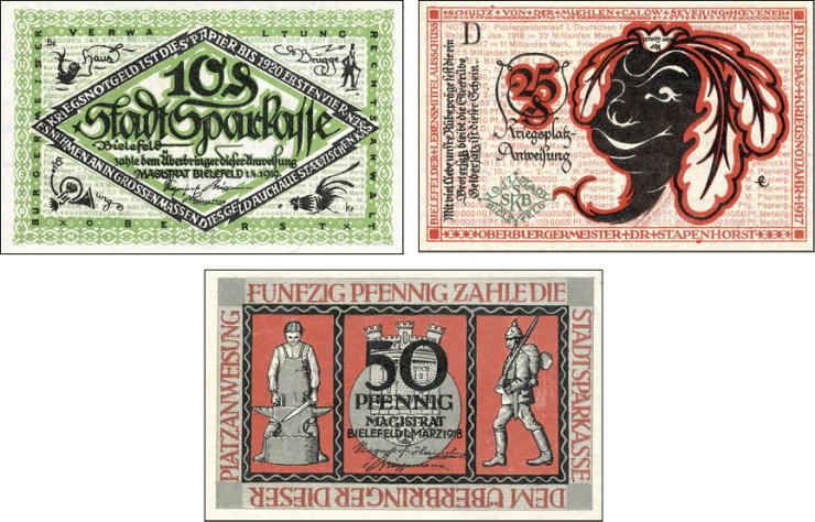 Bielefeld 10-50 Pfennig 1917/18 (1) 