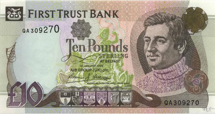 Nordirland / Northern Ireland P.136a 10 Pounds 1998 (1) 