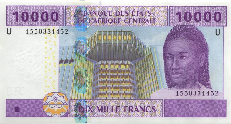 Zentral-Afrikanische-Staaten / Central African States P.210Ue 10.000 Francs 2002 (2020) (1) 