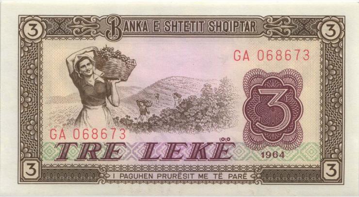 Albanien / Albania P.34 3 Leke 1964 (1) 