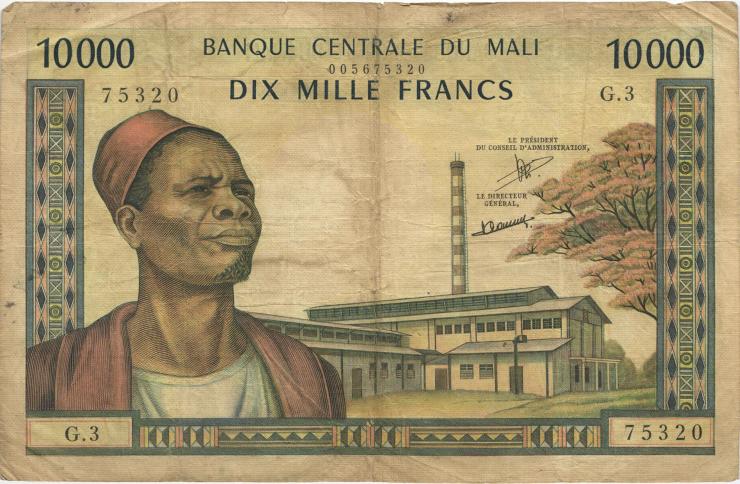 Mali P.15d 10.000 Francs (1972-84) (4) 