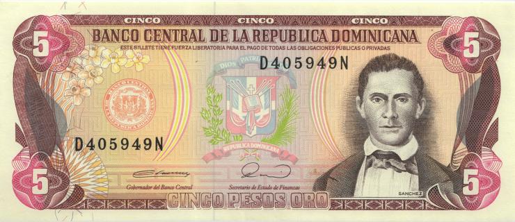 Dom. Republik/Dominican Republic P.147 5 Pesos Oro 1995 (2) 