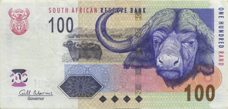 Südafrika / South Africa P.131b 100 Rand (2010) (3+) 