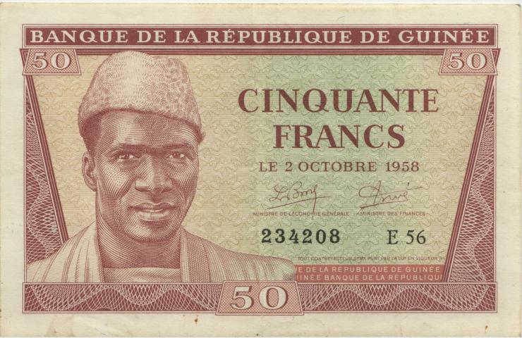 Guinea P.06 50 Francs 1958 (2-) 