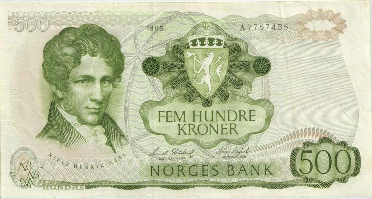 Norwegen / Norway P.39b 500 Kroner 1985 (3) 