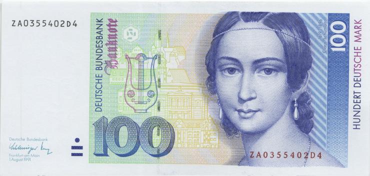 R.300b 100 DM 1991 ZA Ersatznote (1-) 