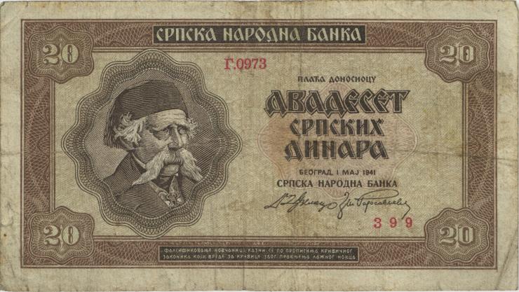 R.603: Serbien 20 Dinara 1941 (4) 