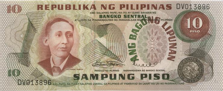 Philippinen / Philippines P.154 10 Piso o.D. (1) 
