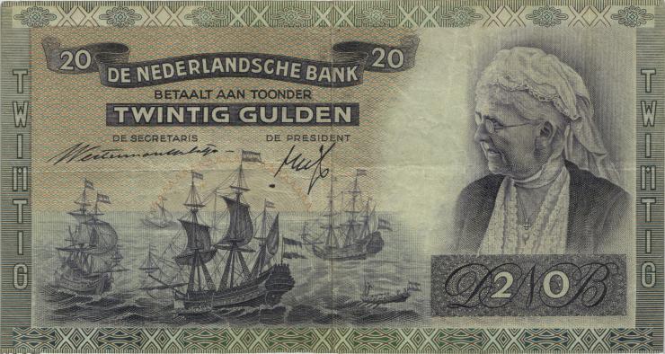 Niederlande / Netherlands P.055 20 Gulden 1941 (3) 
