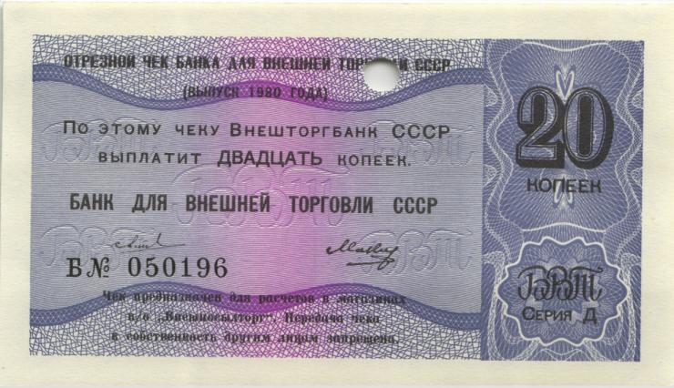 Russland / Russia P.FX150d 20 Kopeek 1980 (1) 