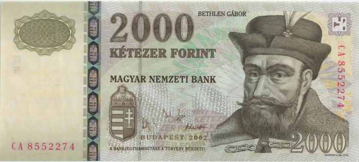 Ungarn / Hungary P.190a 2000 Forint 2002 (1) 