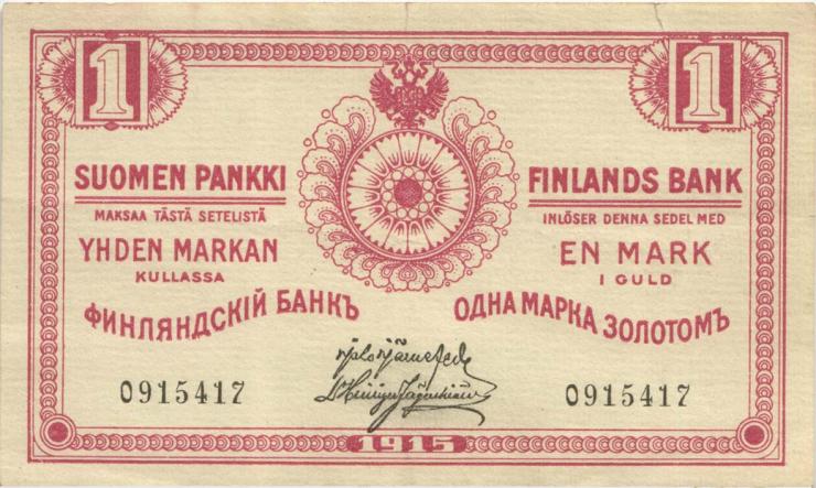 Finnland / Finland P.016a 1 Markka 1915 (3+) 