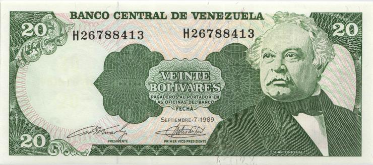 Venezuela P.063b 20 Bolivares 1989 (1) 