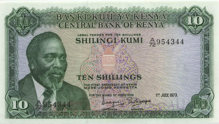 Kenia / Kenya P.07d 10 Shillings 1973 (1) 