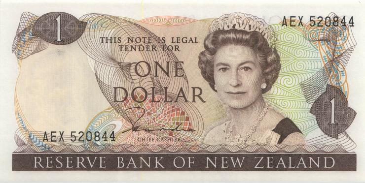 Neuseeland / New Zealand P.169a 1 Dollar (1985-89) (1) 
