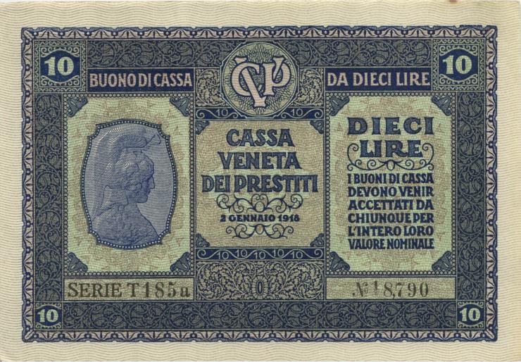 Italien / Italy P.M06 10 Lire 1918 (1/1-) 
