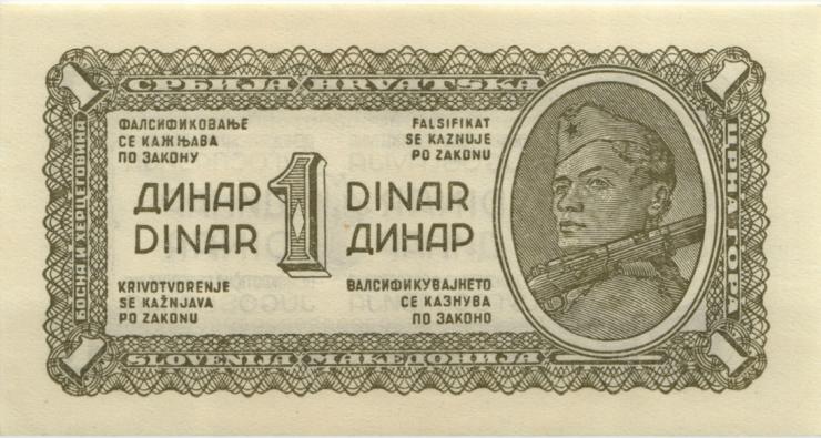 Jugoslawien / Yugoslavia P.048b 1 Dinar 1944 (1) 