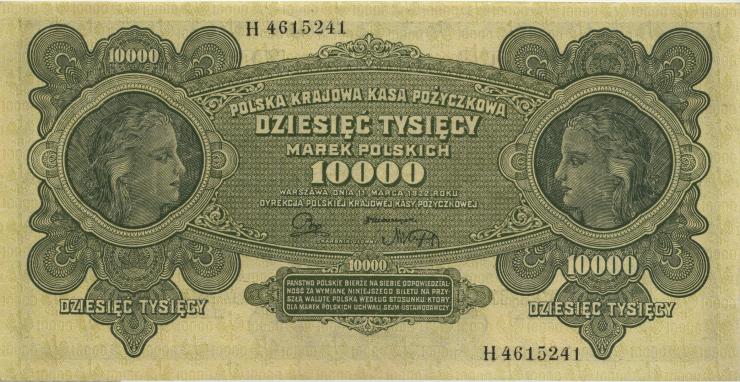 Polen / Poland P.032 10.000 Marek 1922 (2+) 