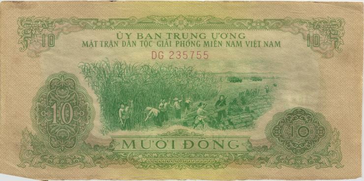 Südvietnam / Viet Nam South Nationale Front P.R7 10 Dong (1963) (2) 