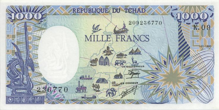 Tschad / Chad P.10Aa 1000 Francs 1990 (1) 