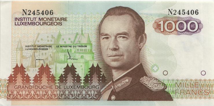 Luxemburg / Luxembourg P.59 1000 Francs (1985) (1/1-) 