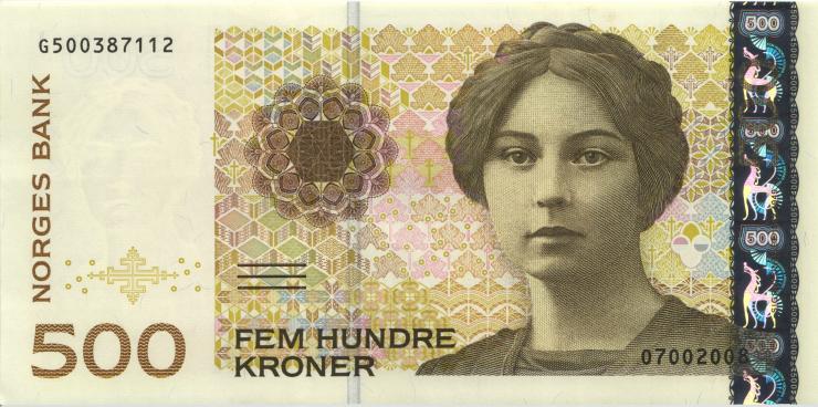 Norwegen / Norway P.51e 500 Kronen 2008 (2010) (1/1-) 