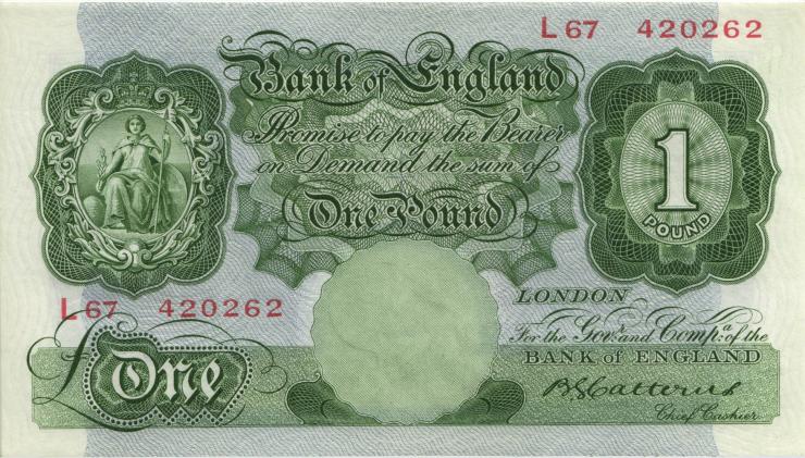 Großbritannien / Great Britain P.363b 1 Pound (1928) (1) 