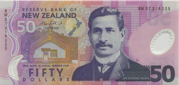 Neuseeland / New Zealand P.188b 50 Dollars (2007) Polymer (1) BM 